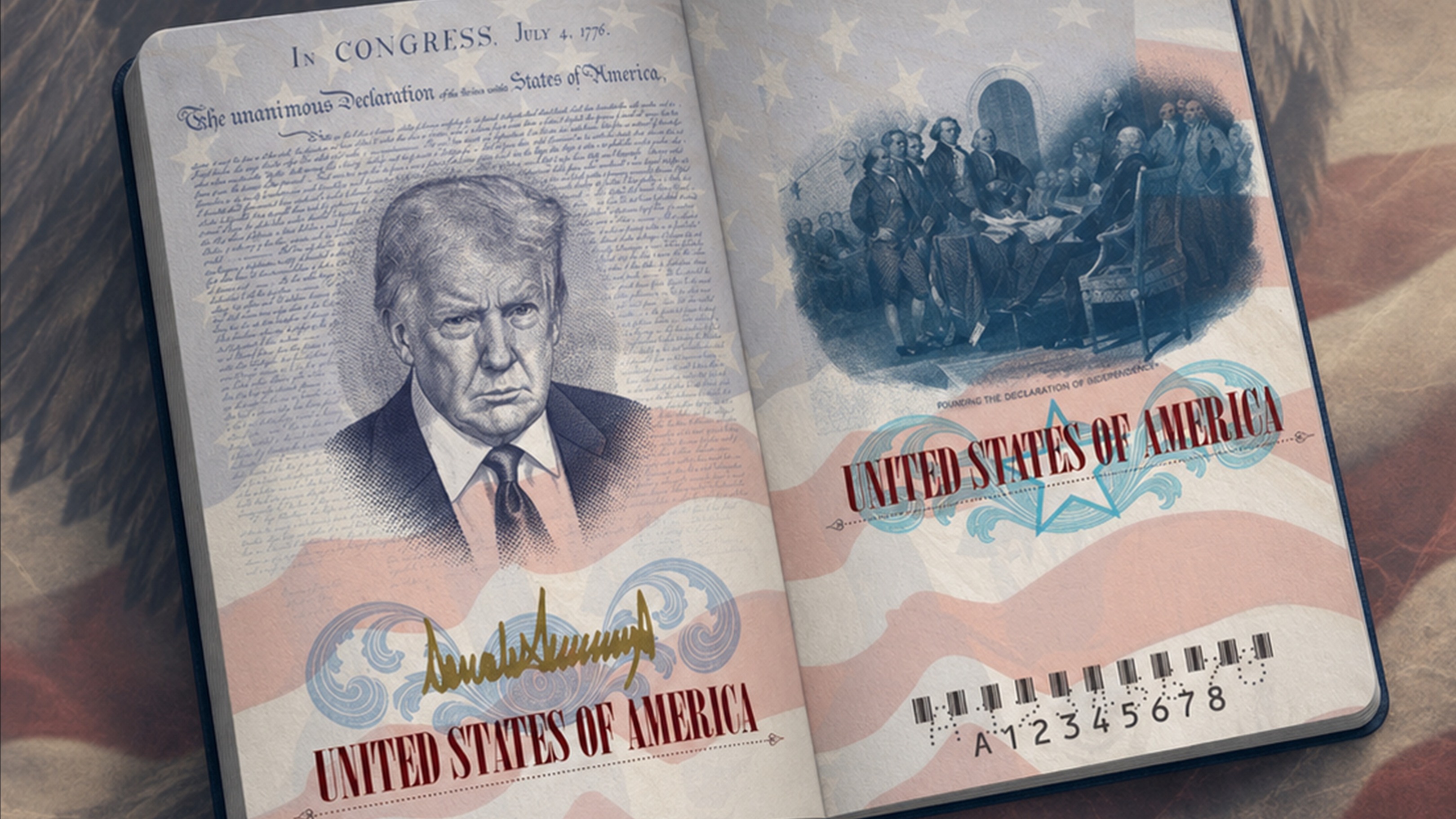 Skandal mı, Hatıra mı? ABD Pasaportlarına Trump'ın Fotoğrafı Basılacak! Dünyada Şaşkınlık!