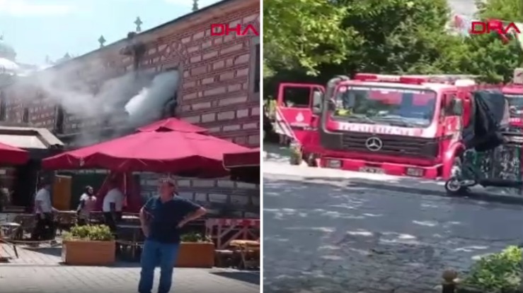 Tarihi Mısır Çarşısı'nda Yangın: Ekipler Kısa Sürede Müdahale Etti